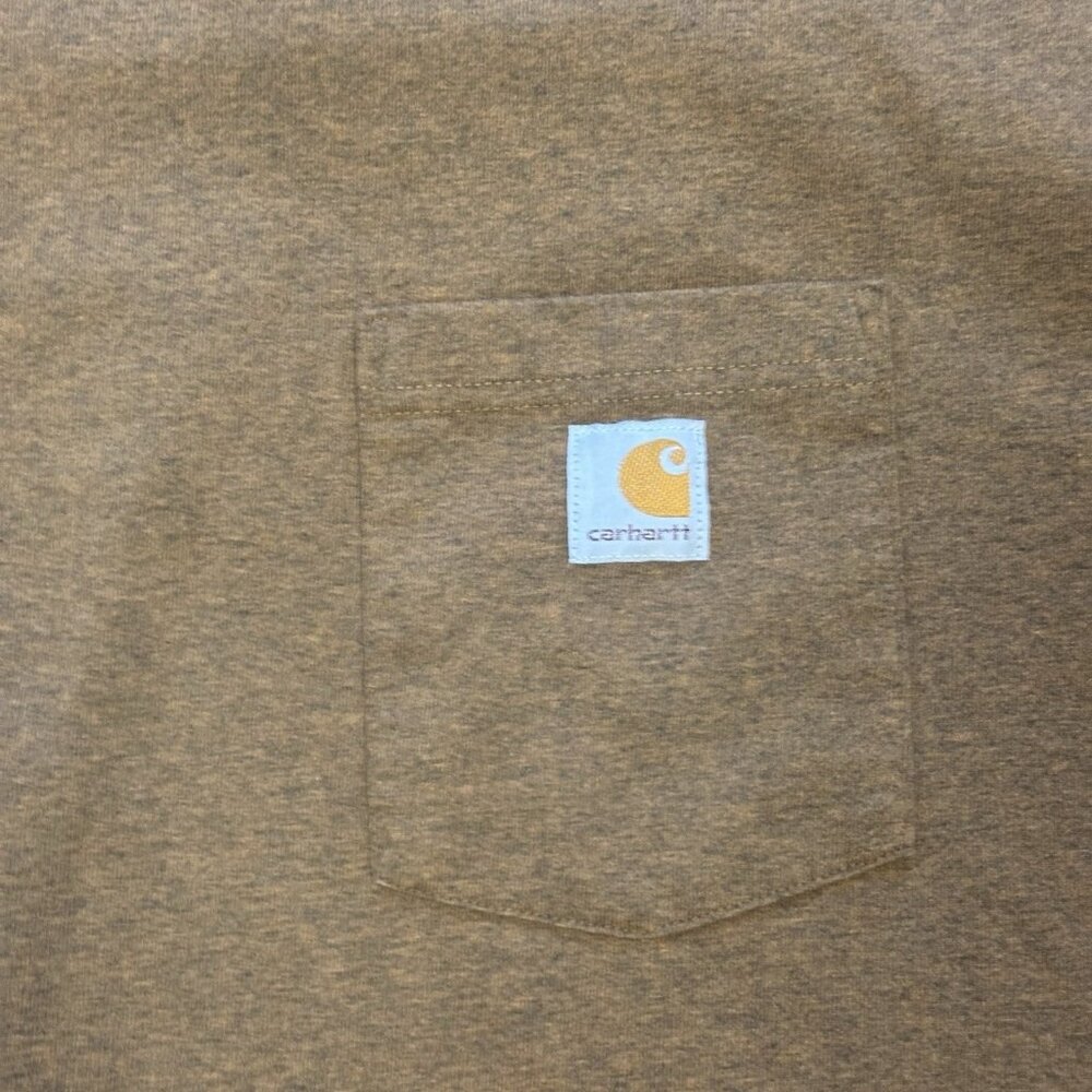 Carhartt‎ Shirt Mens XL Brown Loose Fit Pocket Tee Y2K Logo Workwear Skater K87 - Picture 7 of 11